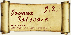 Jovana Koljević vizit kartica